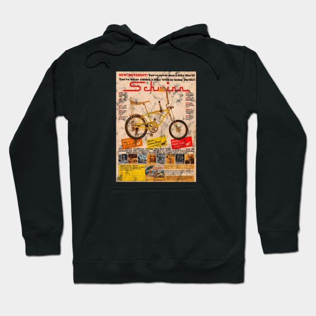 Vintage Schwinn Stingray Ad Hoodie by offsetvinylfilm